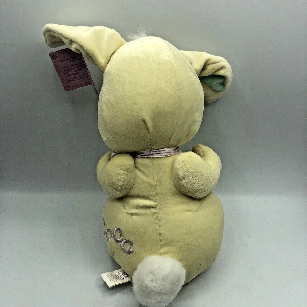 Vintage Enesco Tender Tails‎ Precious Moments Yellow Bunny Rabbit Easter Plush